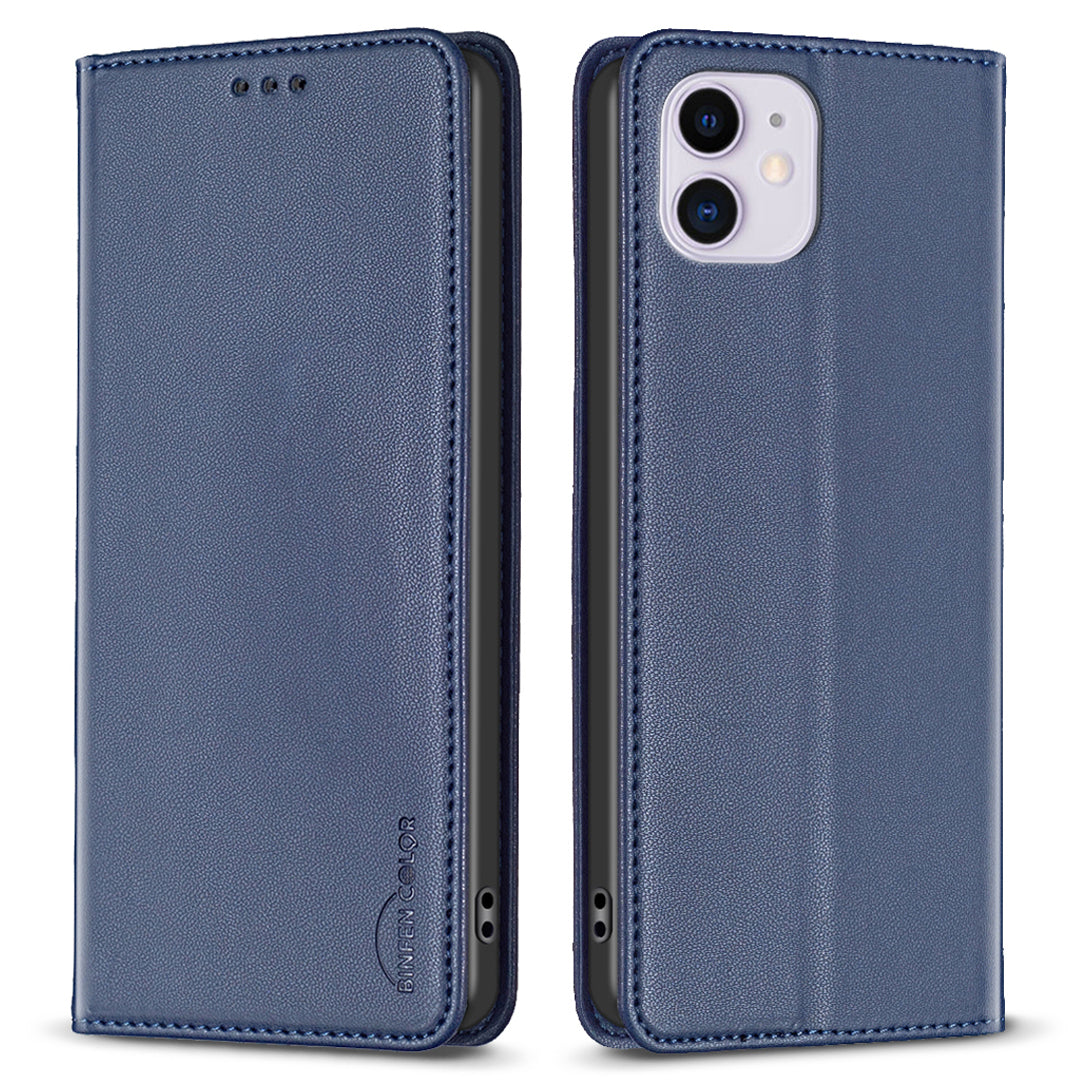 BINFEN COLOR BF18 Til iPhone 11 PU Læder Drop-proof Stand Cover Kortholder Telefon Case BINFEN COLOR BF18 Til iPhone 11 PU Læder Drop-proof Stand Cover Kortholder Telefon Case